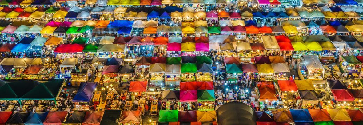 تصاویر بازار رنگارنگ شب در بانکوک│ 30 تیر بانکوکی ها را ببینید