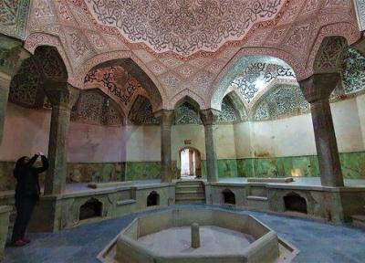 مجموعه تاریخی کردشت در انتظار بهره بردار جدید ، حمام عباس میرزا را با سرامیک سبز مرمت کردند!