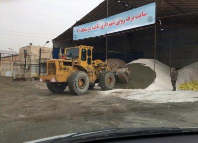 استقرار و آماده سازی چهار سایت برفروبی در نقاط حساس
