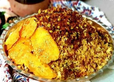 طرز تهیه ونوشک پلو (بنه پلو) کرمانشاهی در 6 مرحله ساده