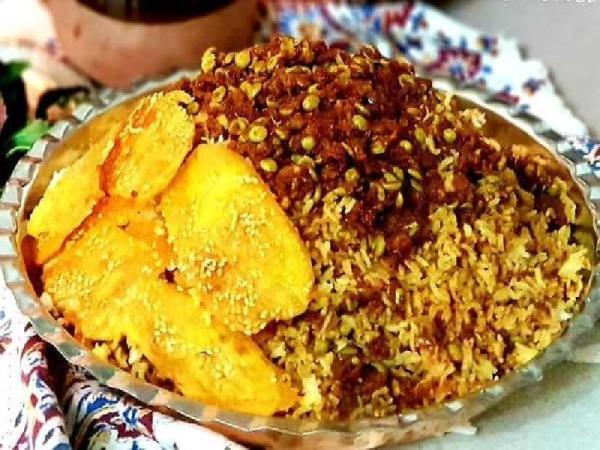 طرز تهیه ونوشک پلو (بنه پلو) کرمانشاهی در 6 مرحله ساده