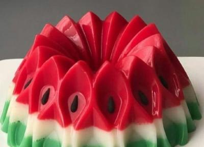 2 طرز تهیه ژله هندوانه قالبی شب یلدا با شیر و بدون شیر